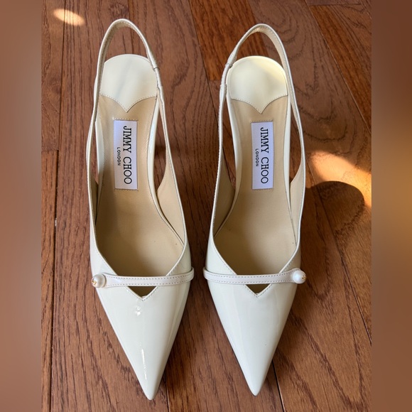Jimmy Choo Shoes - Jimmy Choo Ivory Slingback Heels